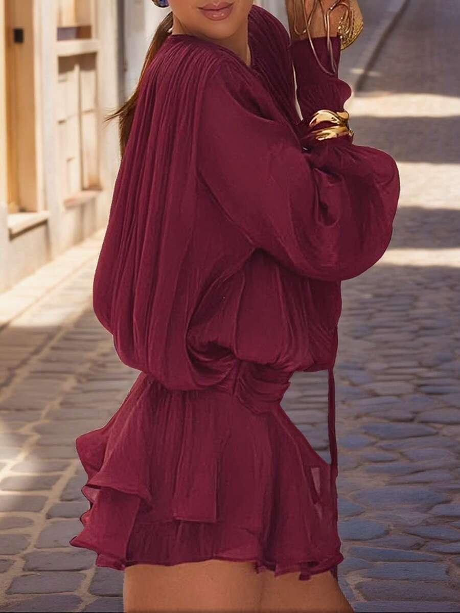 CZERWONA MINI SUKIENKA