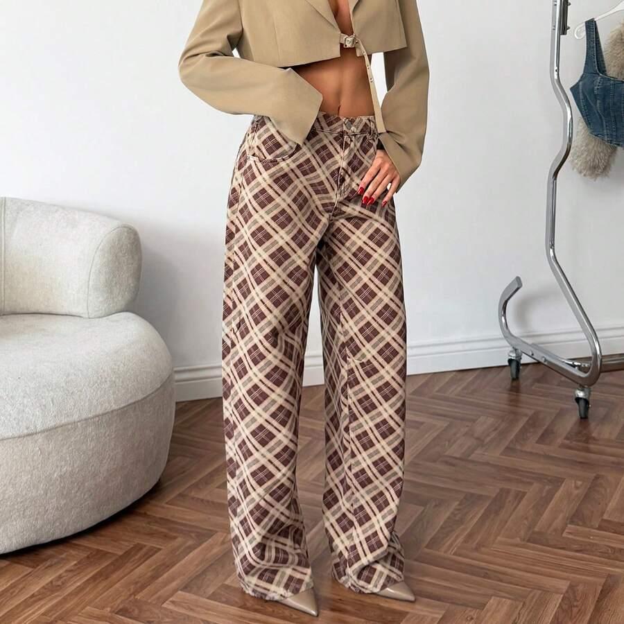 spodnie jeans wzór 