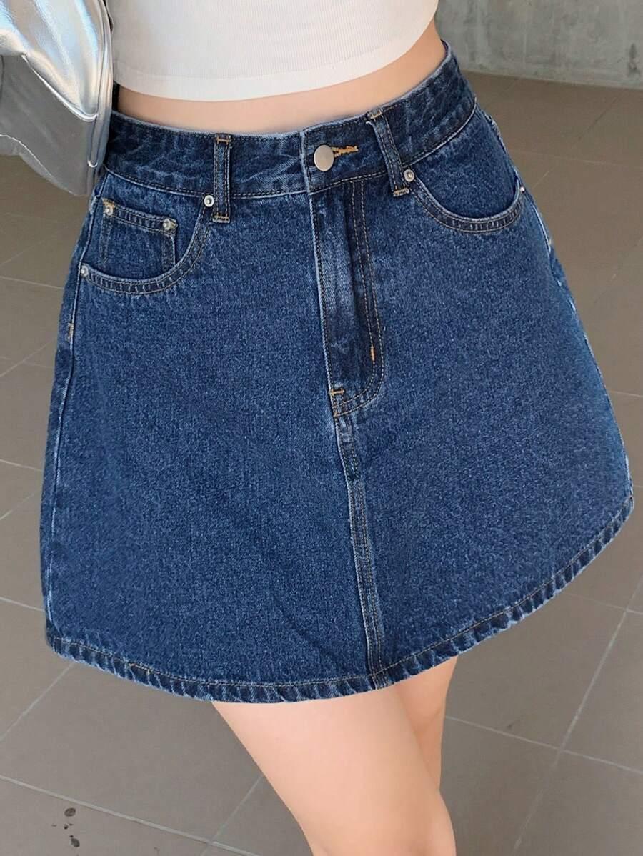 JEANSOWA MINI SPÓDNICA 