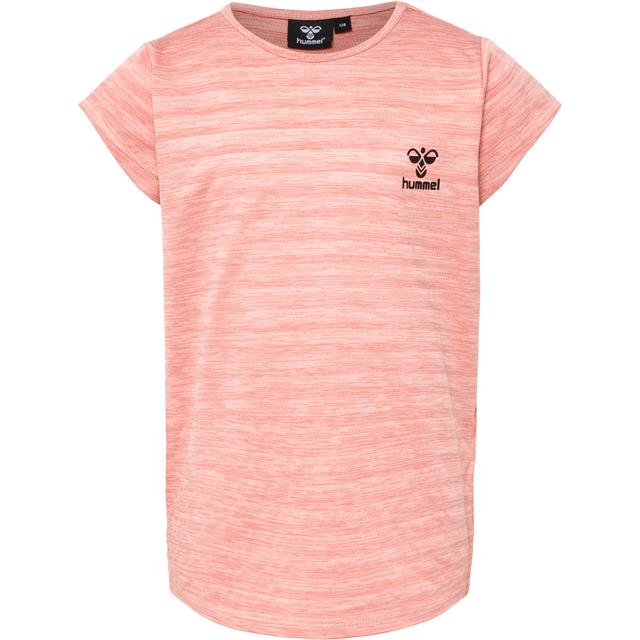 klasyczny różowy t-shirt logo kontrast paski