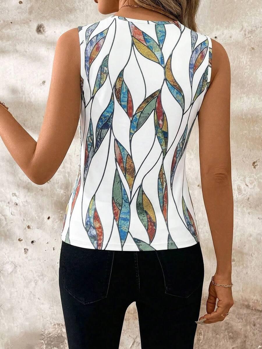 top v-neck wzór