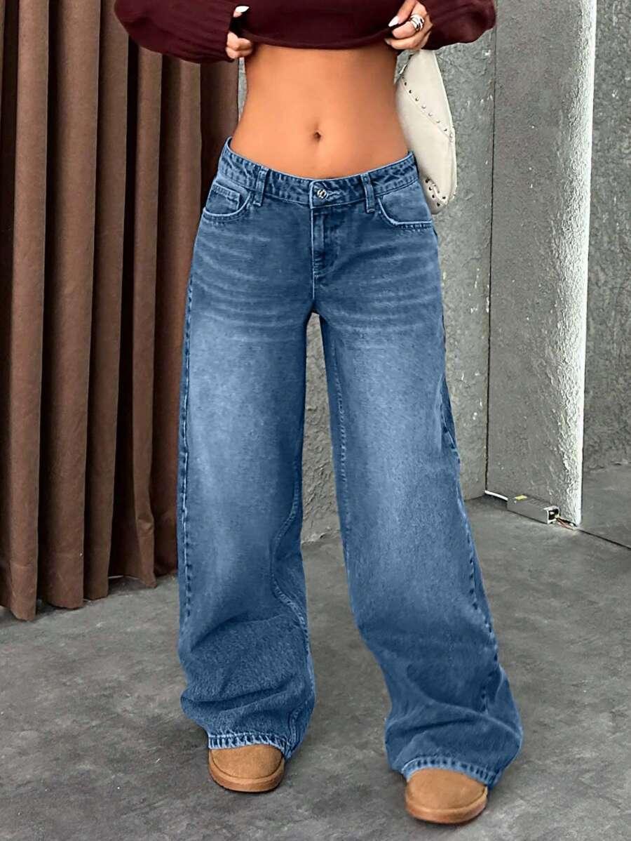 NIEBIESKIE SPODNIE JEANS