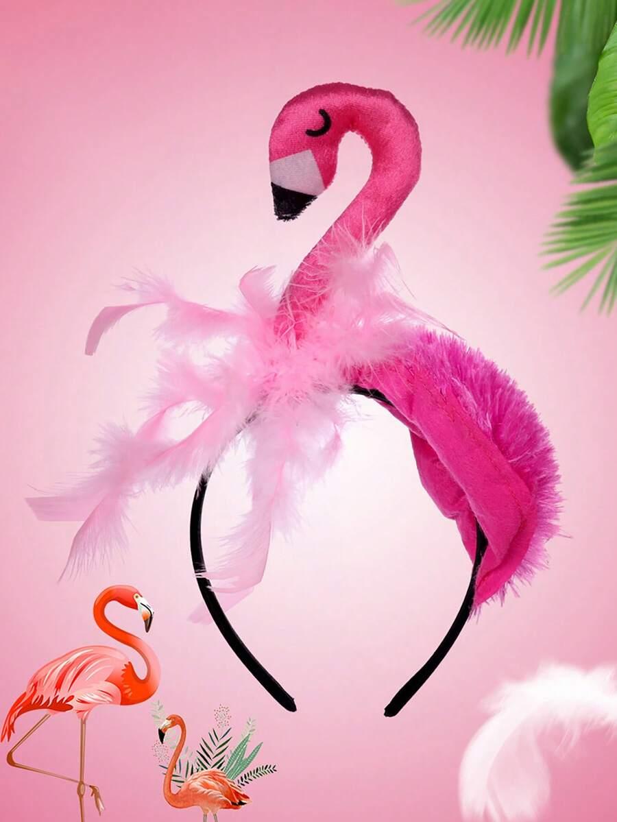 OPASKA Na GŁOWĘ Z FLAMINGIEM