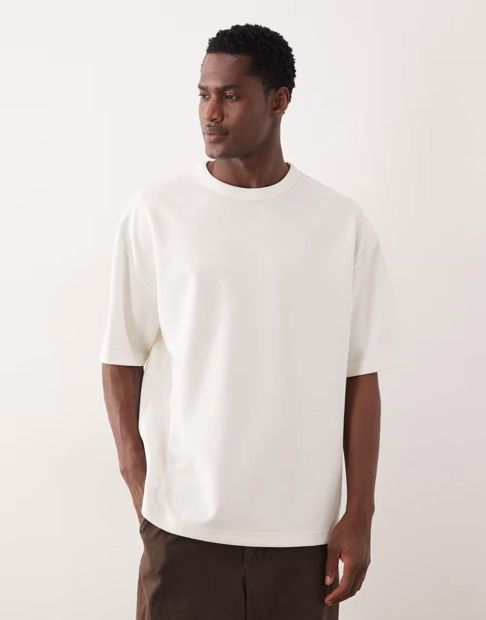 KREMOWY T-SHIRT basic
