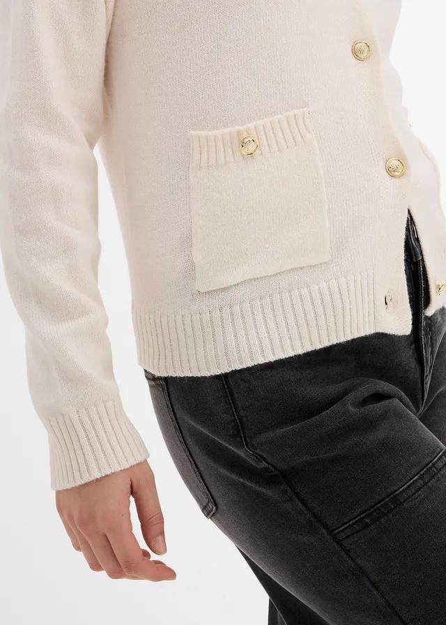 SWETER ROZPINANY Z KIESZENIAMI
