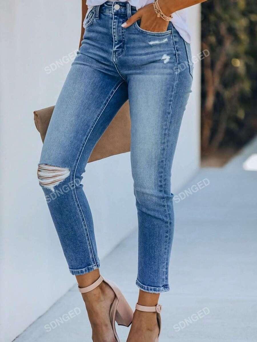 NIEBIESKIE SPODNIE JEANS