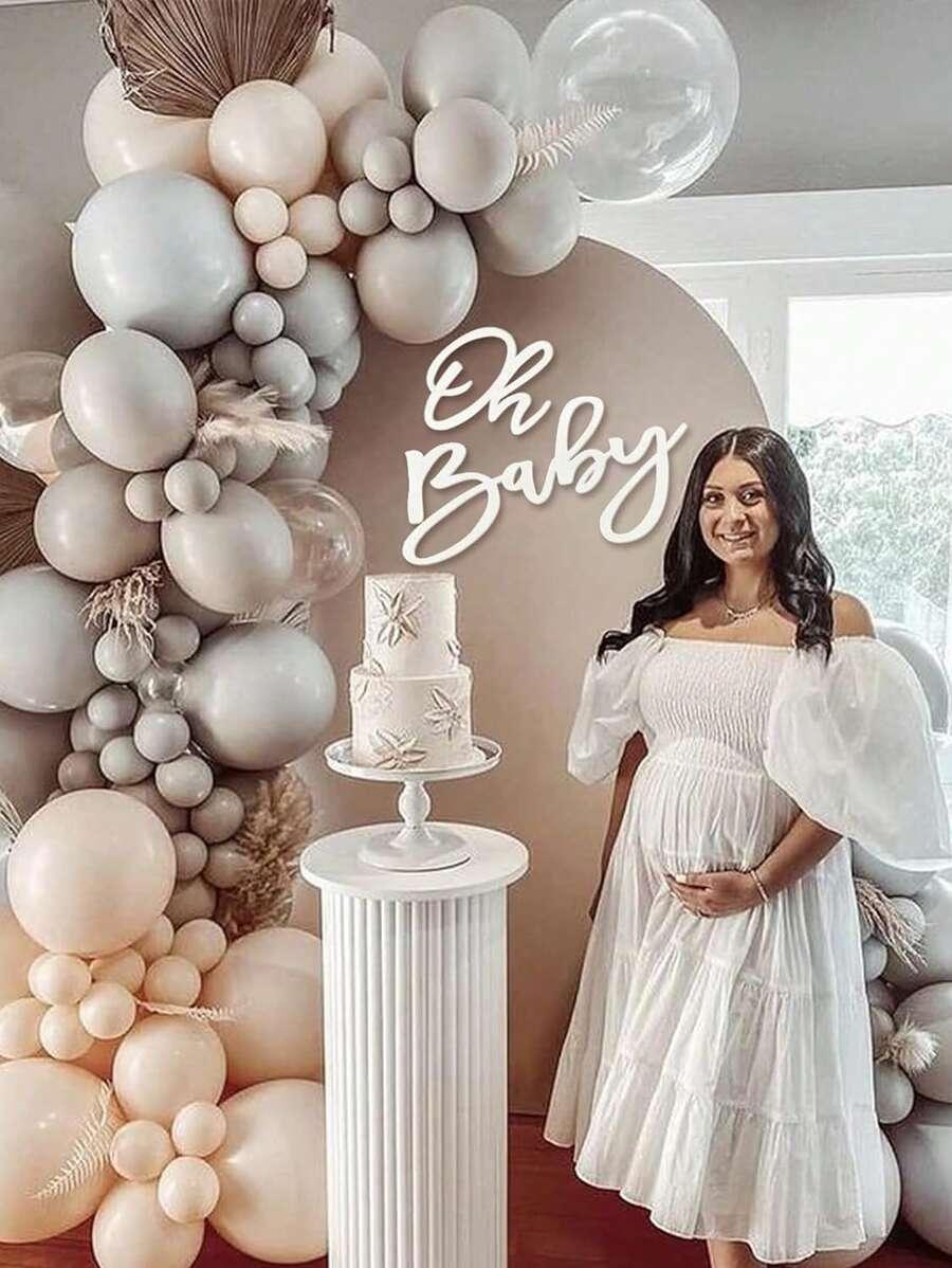 biały napis oh baby 