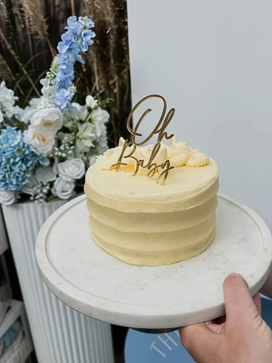 złoty topper na tort