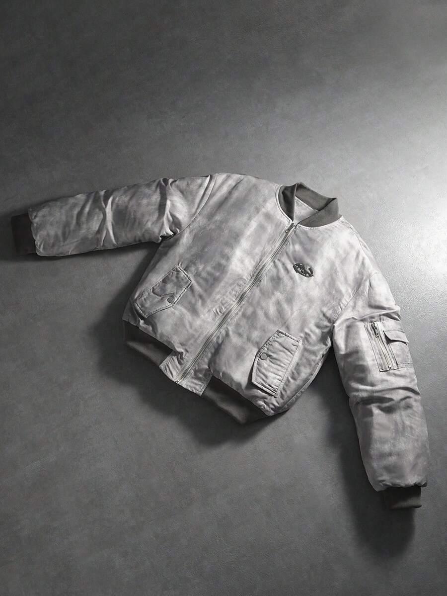 szara kurtka bomber