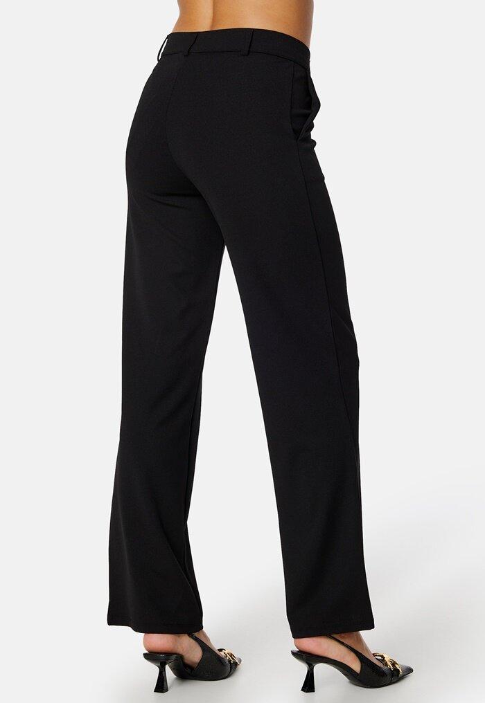 eleganckie czarne spodnie prosta nogawka