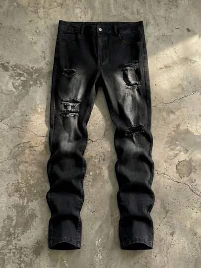 czarne jeansy casual