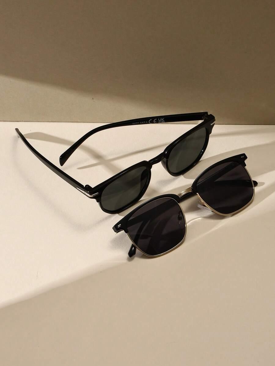 CZARNE OKULARY PRZECIWSŁONECZNE 2-pack