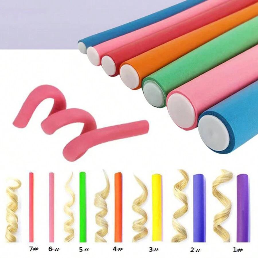różowe wałki do włosów 10-pack