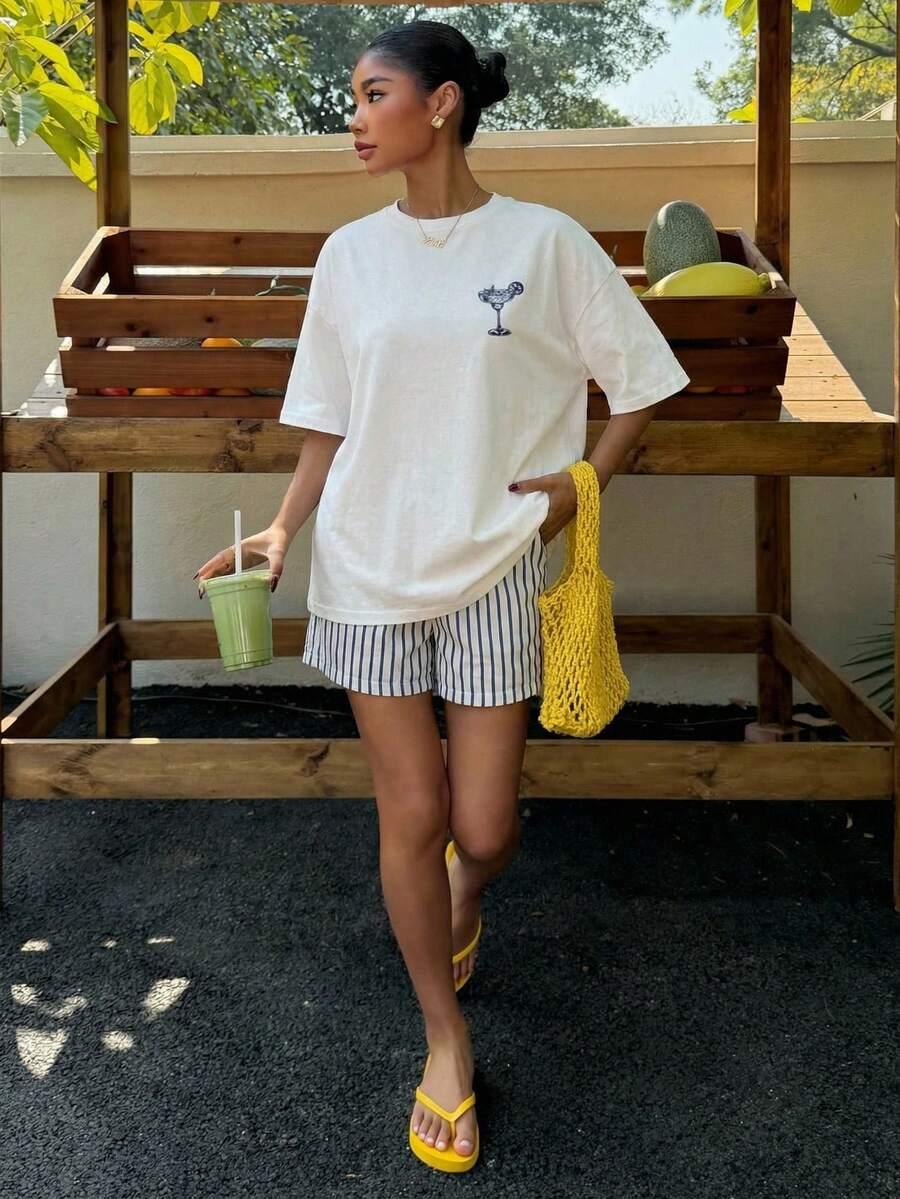 T-SHIRT OVERSIZE NADRUK MARGARITA