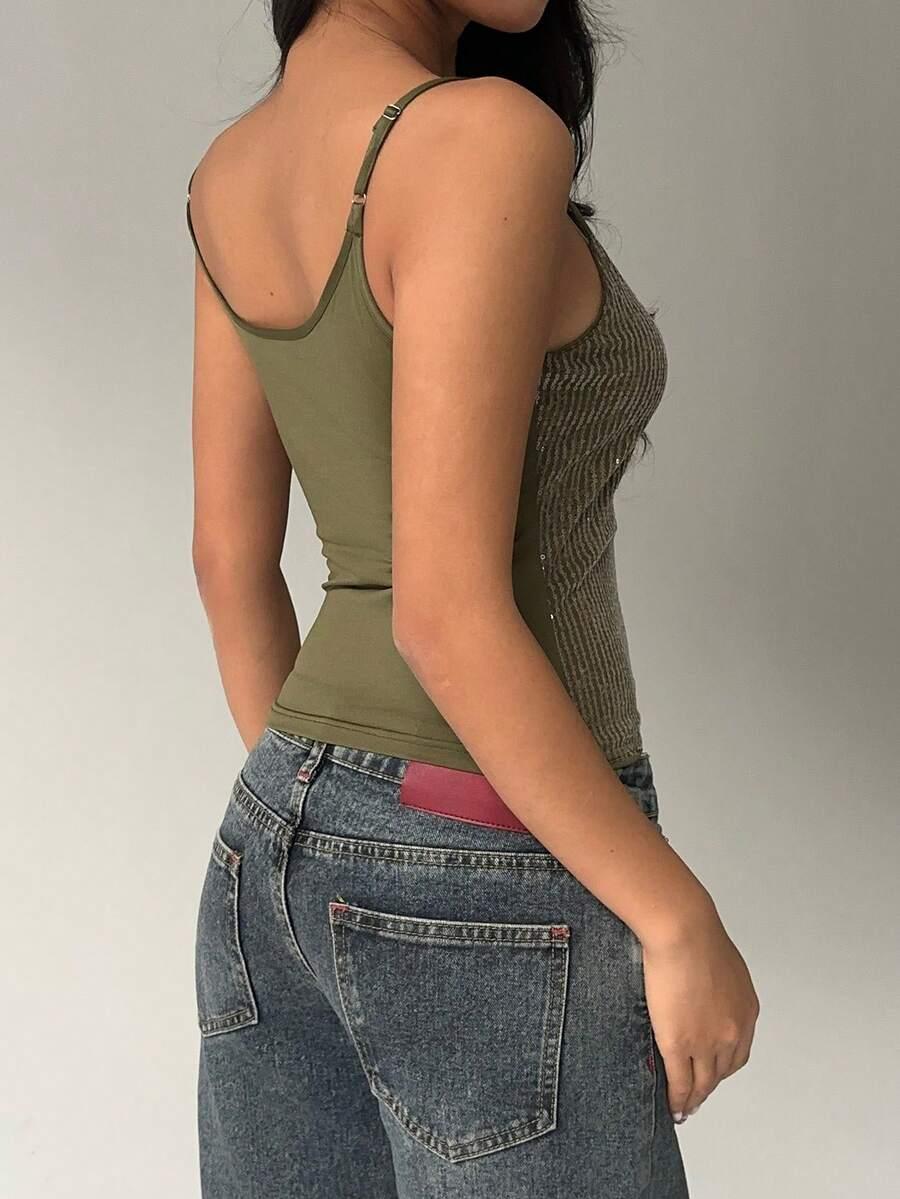 zielony top cekiny