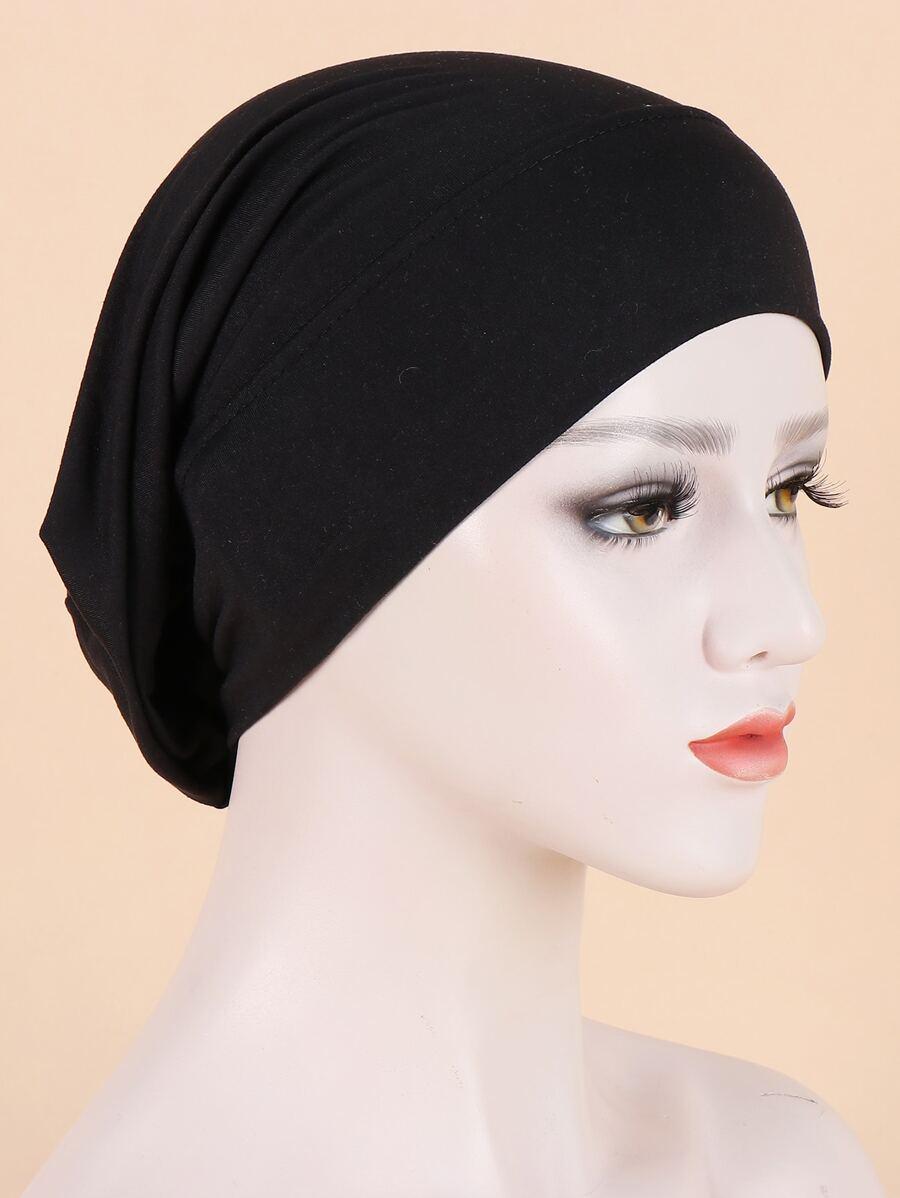czarny turban na głowę