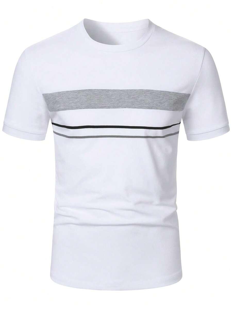 t-shirt wstawka kontrast