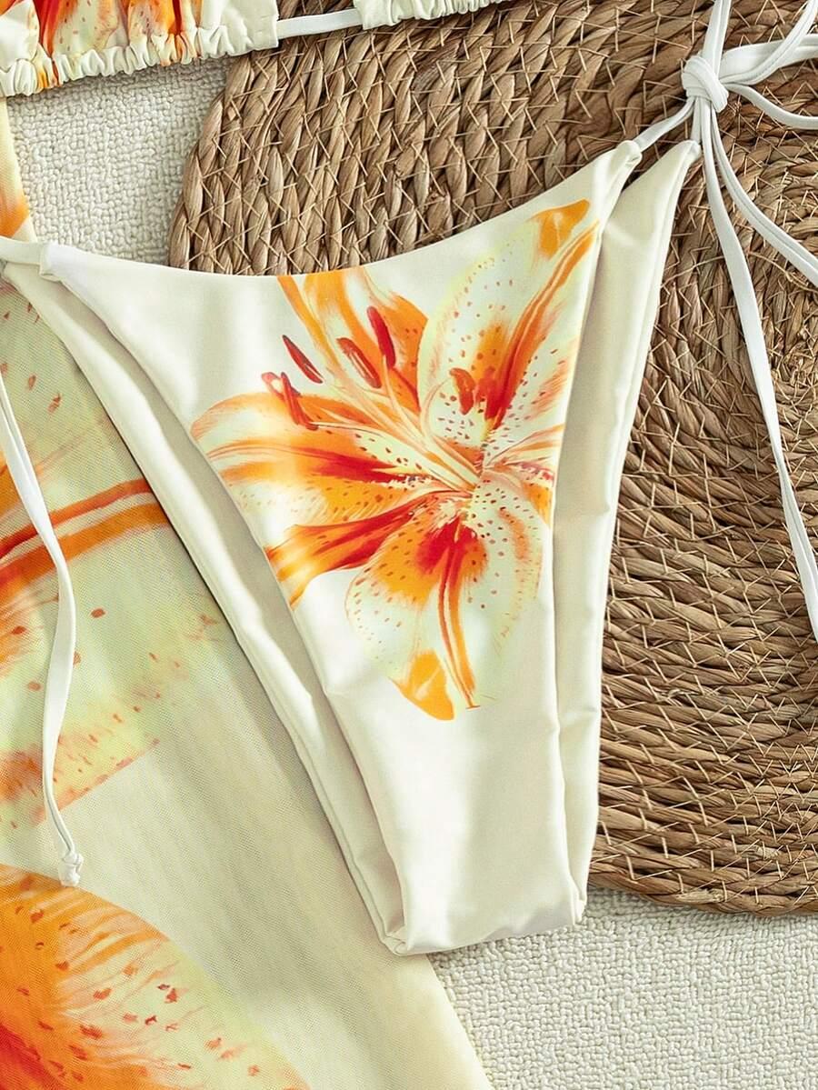 TRZYCZĘŚCIOWY KOMPLET BIKINI PRINT
