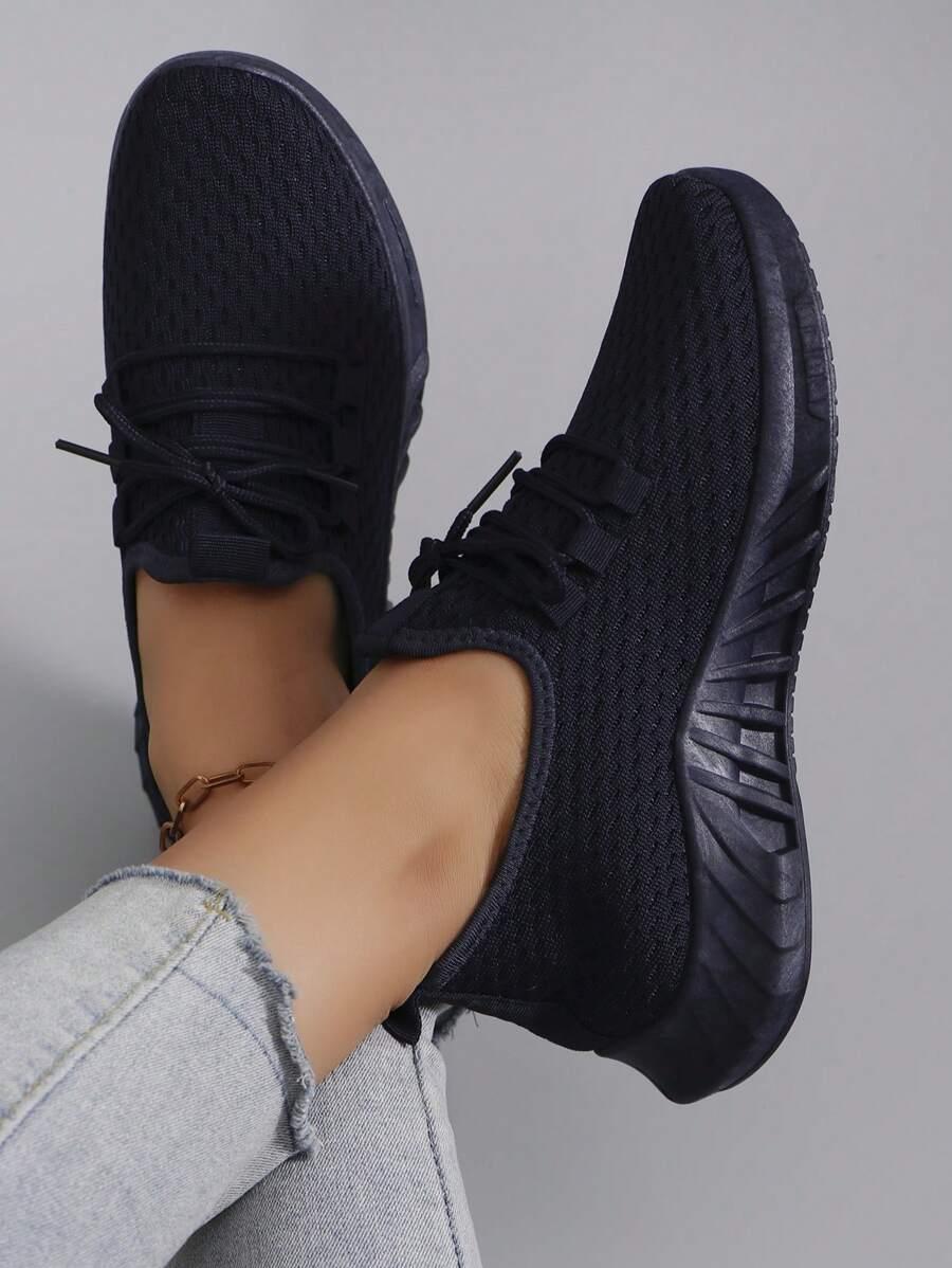 GRANATOWE SZNUROWANE BUTY SPORTOWE