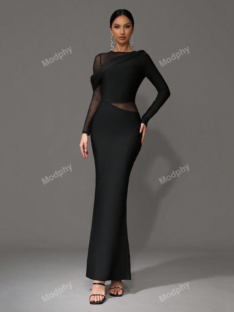 CZARNA SUKIENKA MAXI