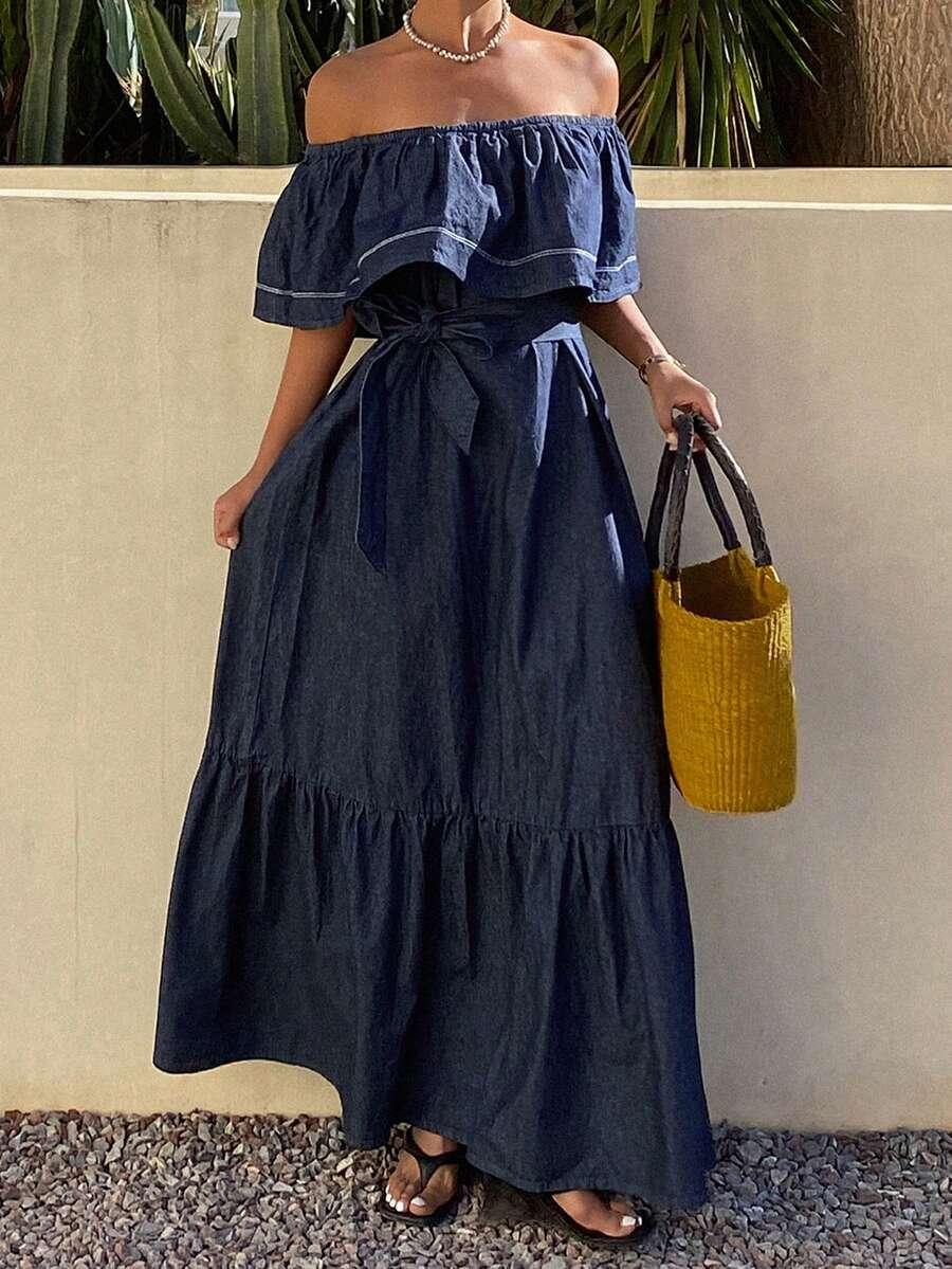 maxi sukienka jeans