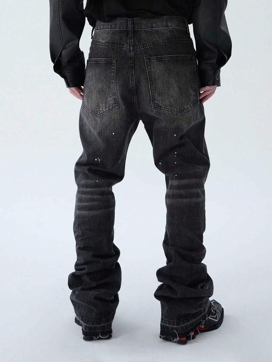 CZARNE SPODNIE JEANS
