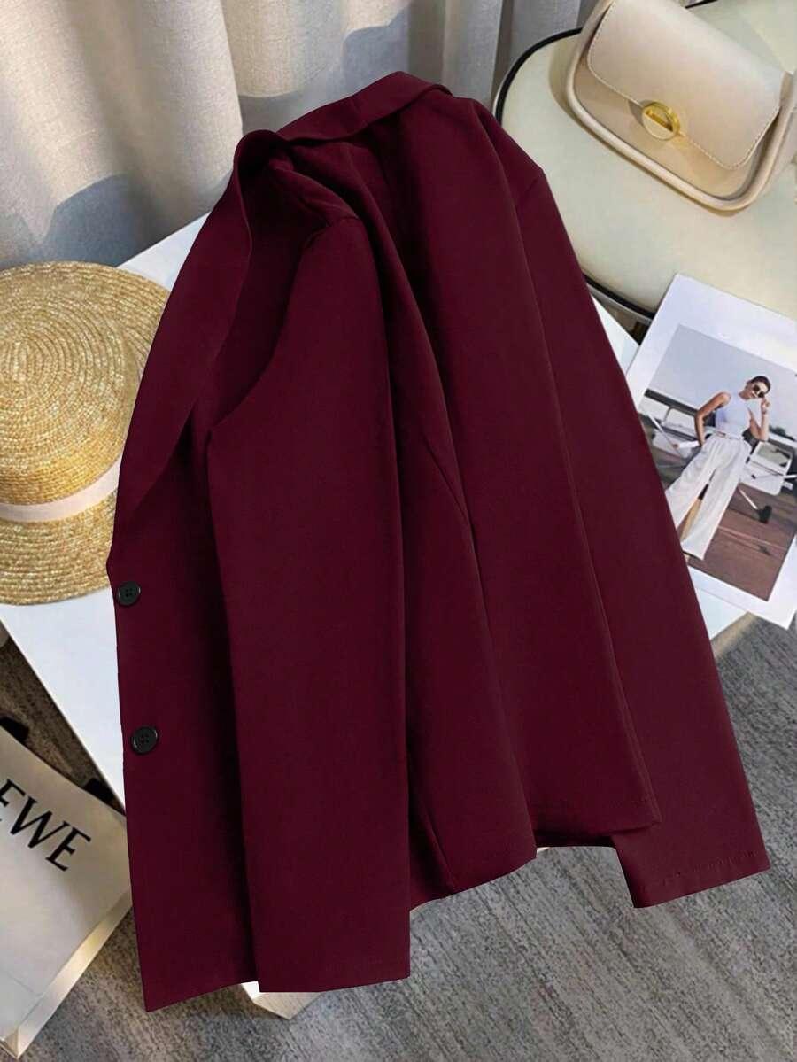 bordowa marynarka casual