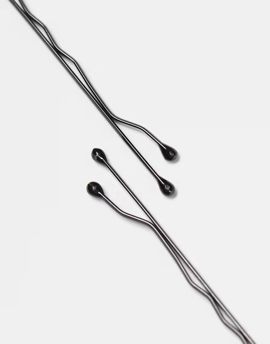 czarne wsuwki do włosów 30-pack
