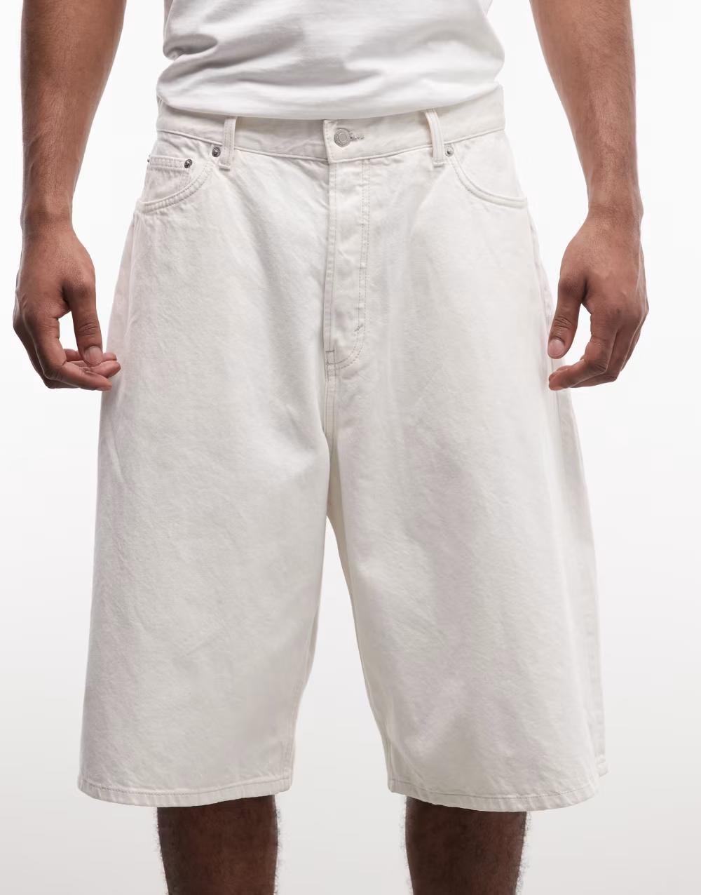 BIAŁE SPODENKI JEANS