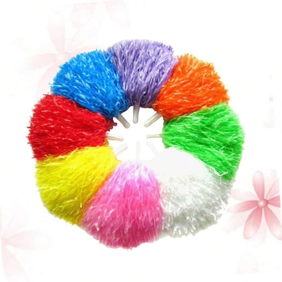 białe pompony cheerleaderki 2-pack