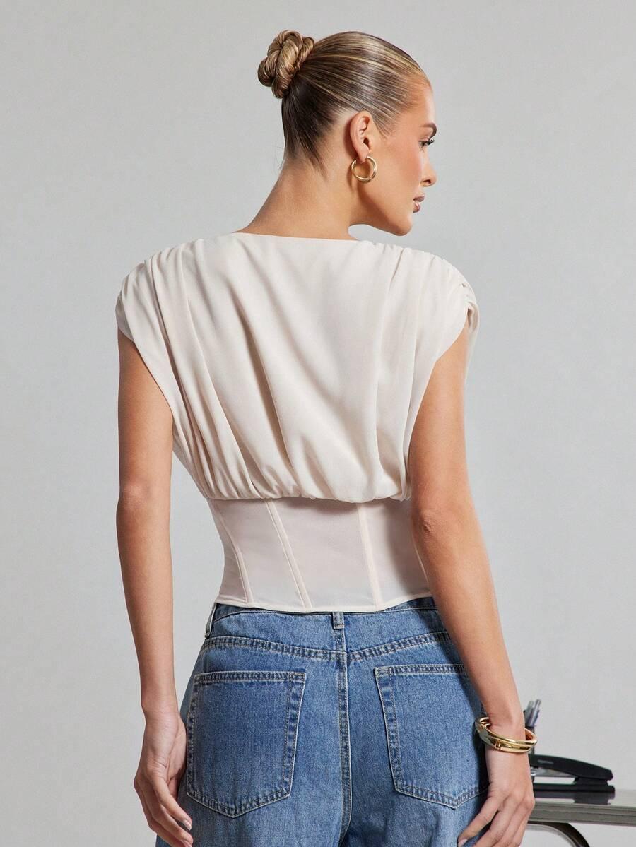 BLUZKA V-NECK ZIP