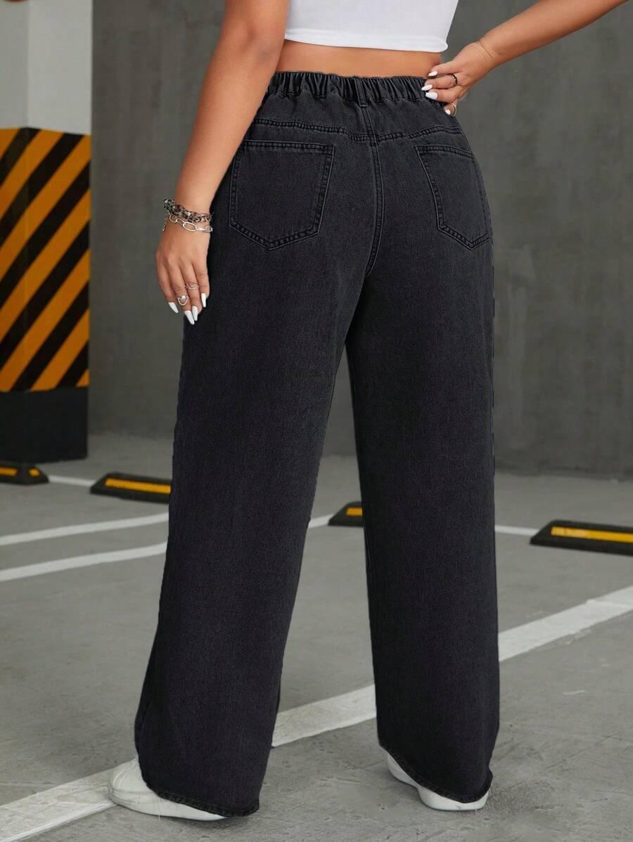 CZARNE SPODNIE JEANS