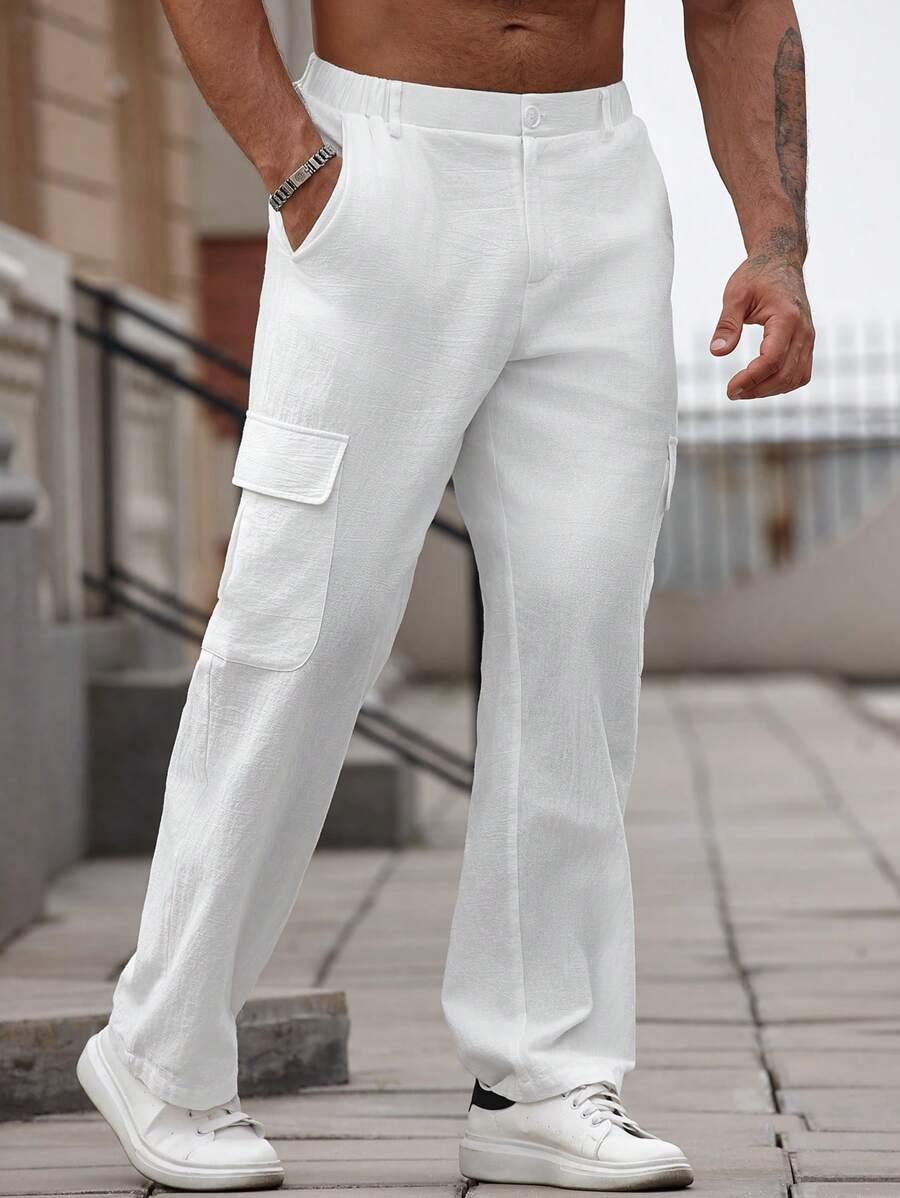 BIAŁE SPODNIE CASUAL