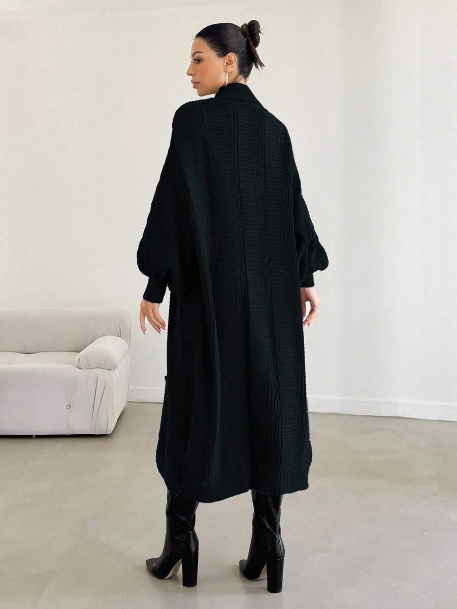 czarny sweter kardigan