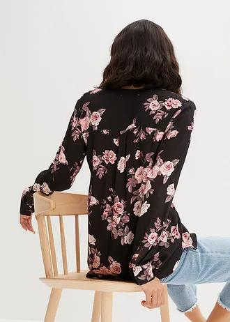 CZARNA TUNIKA V-NECK