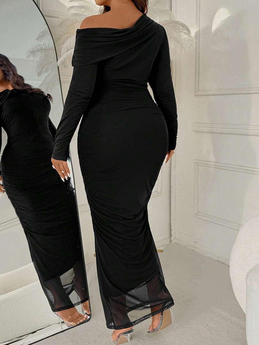 czarna maxi sukienka