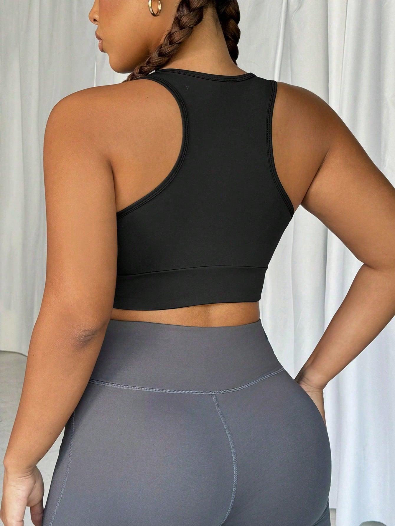 CZARNY SPORTOWY TOP