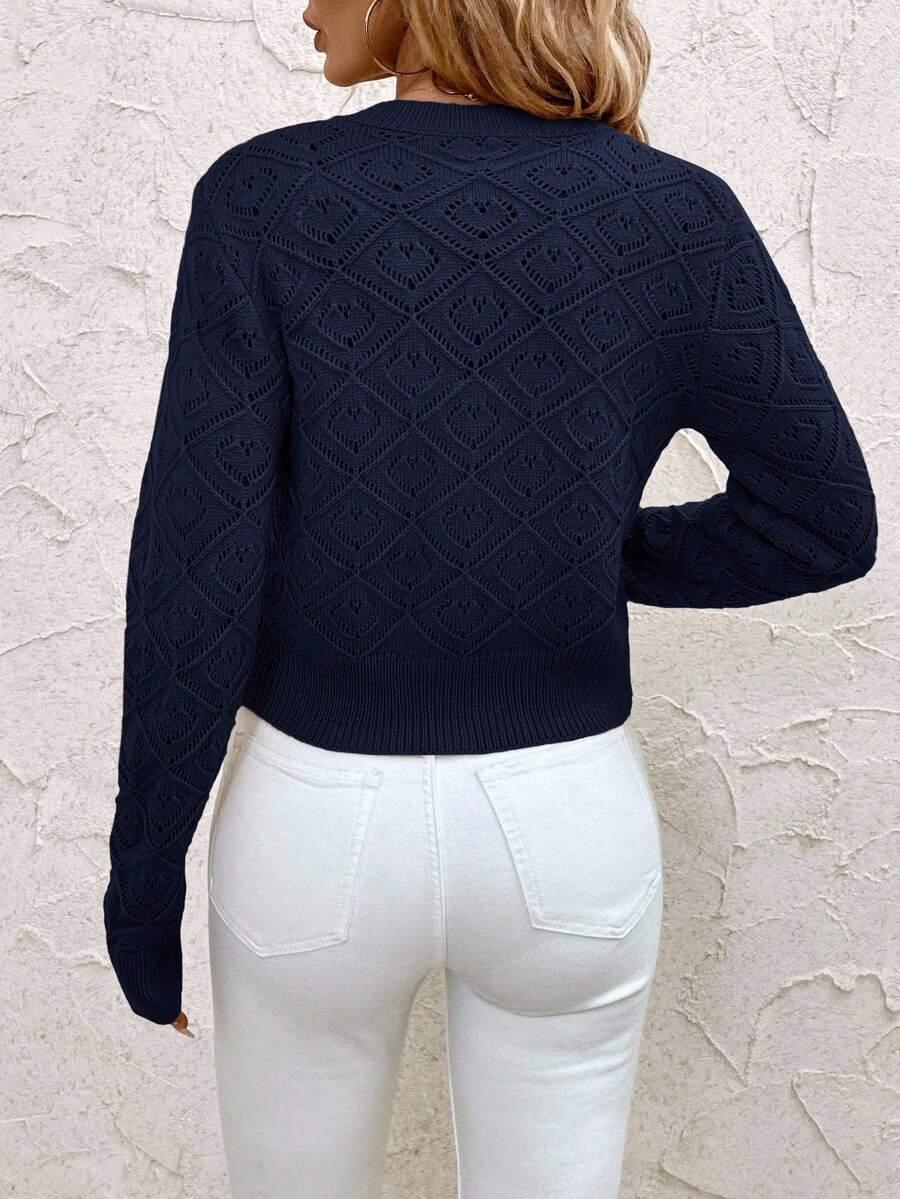 GRANATOWY SWETER GUZIKI