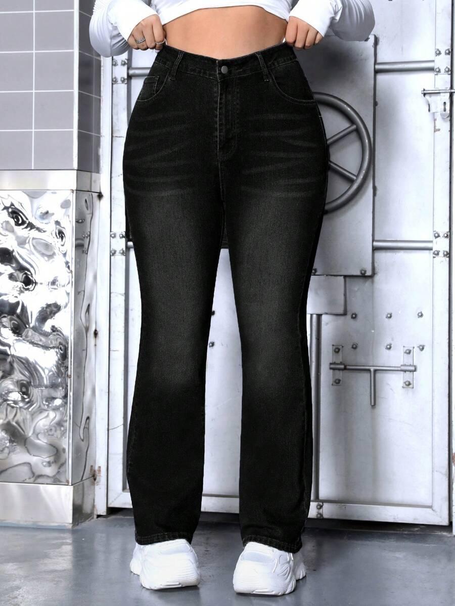 CZARNE SPODNIE JEANS