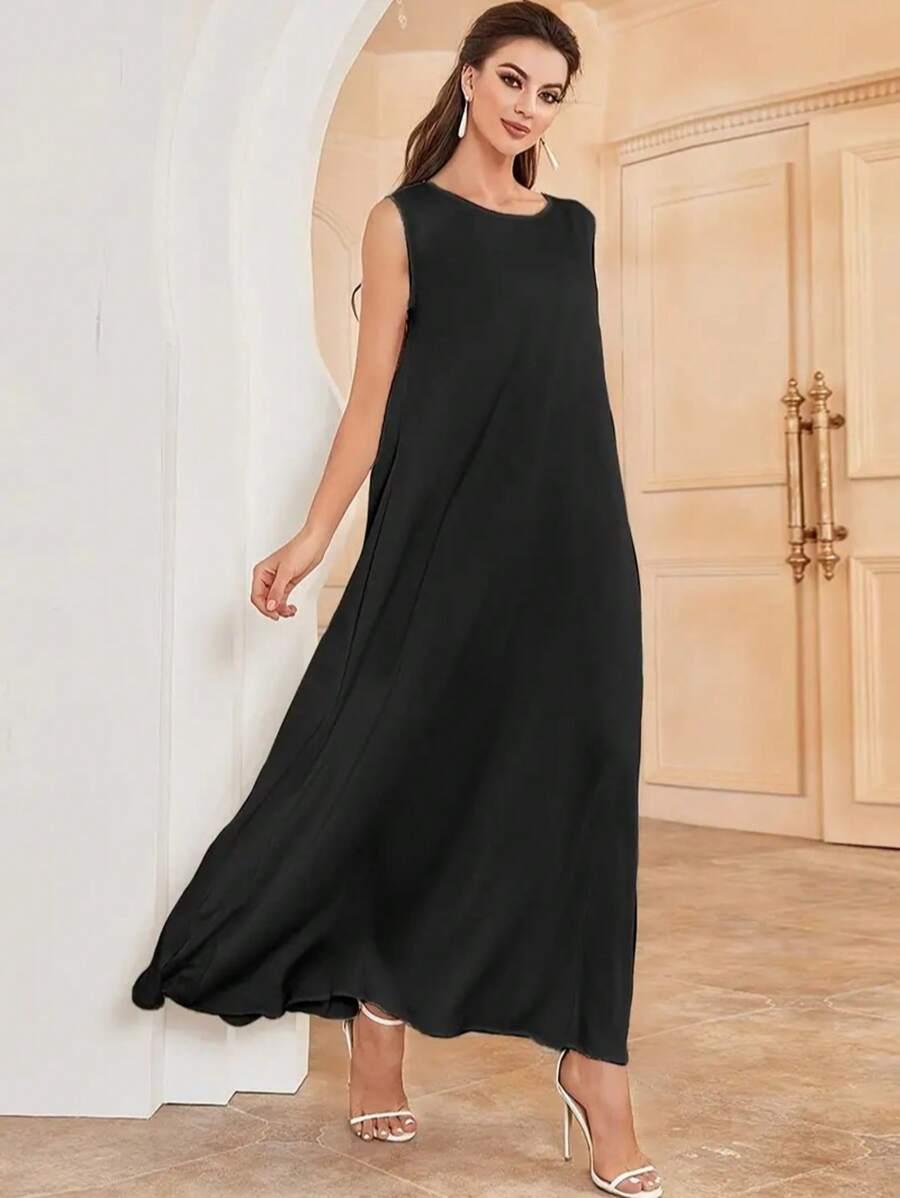 CZARNA MAXI SUKIENKA