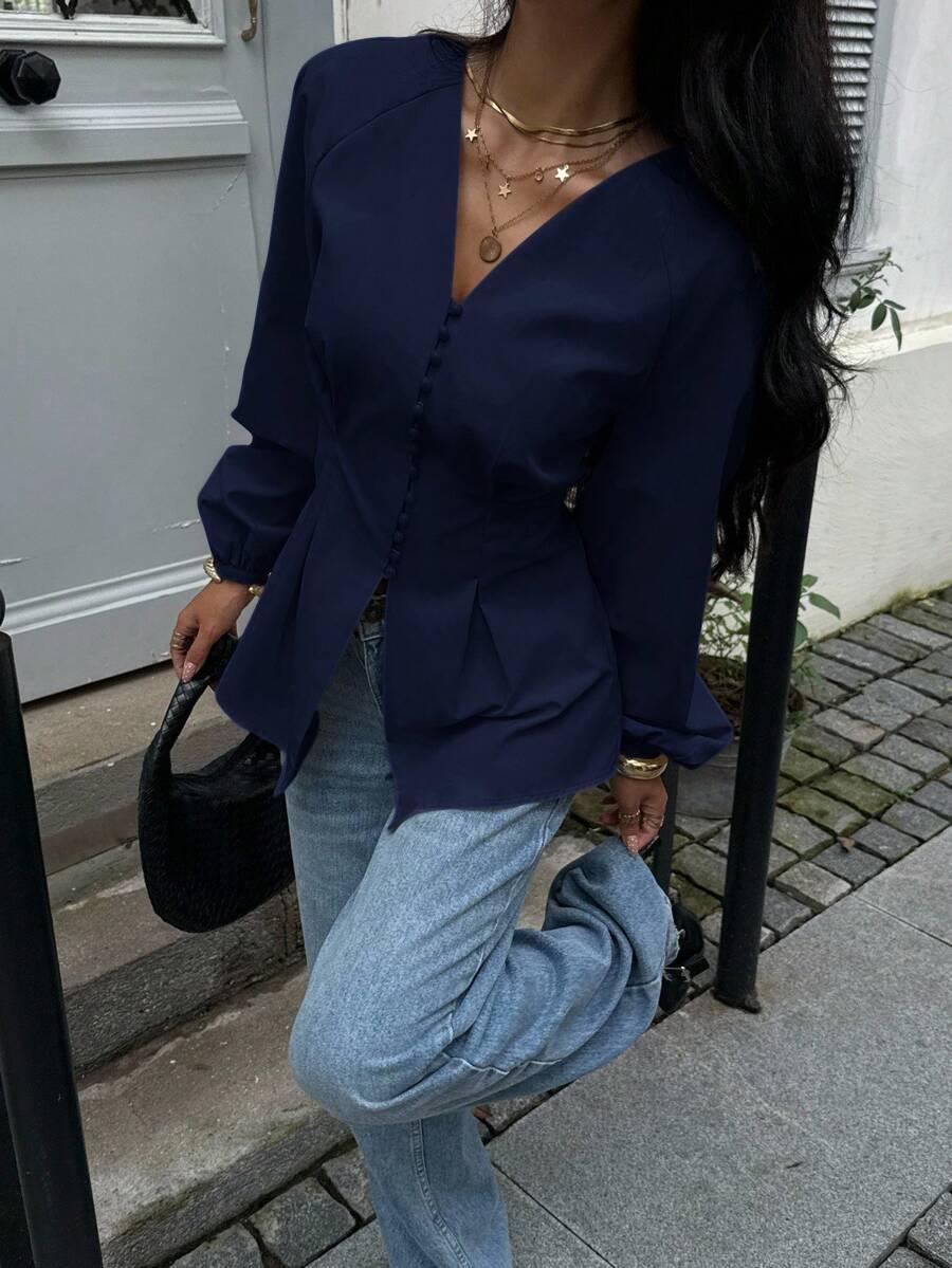 NIEBIESKA BLUZKA CASUAL