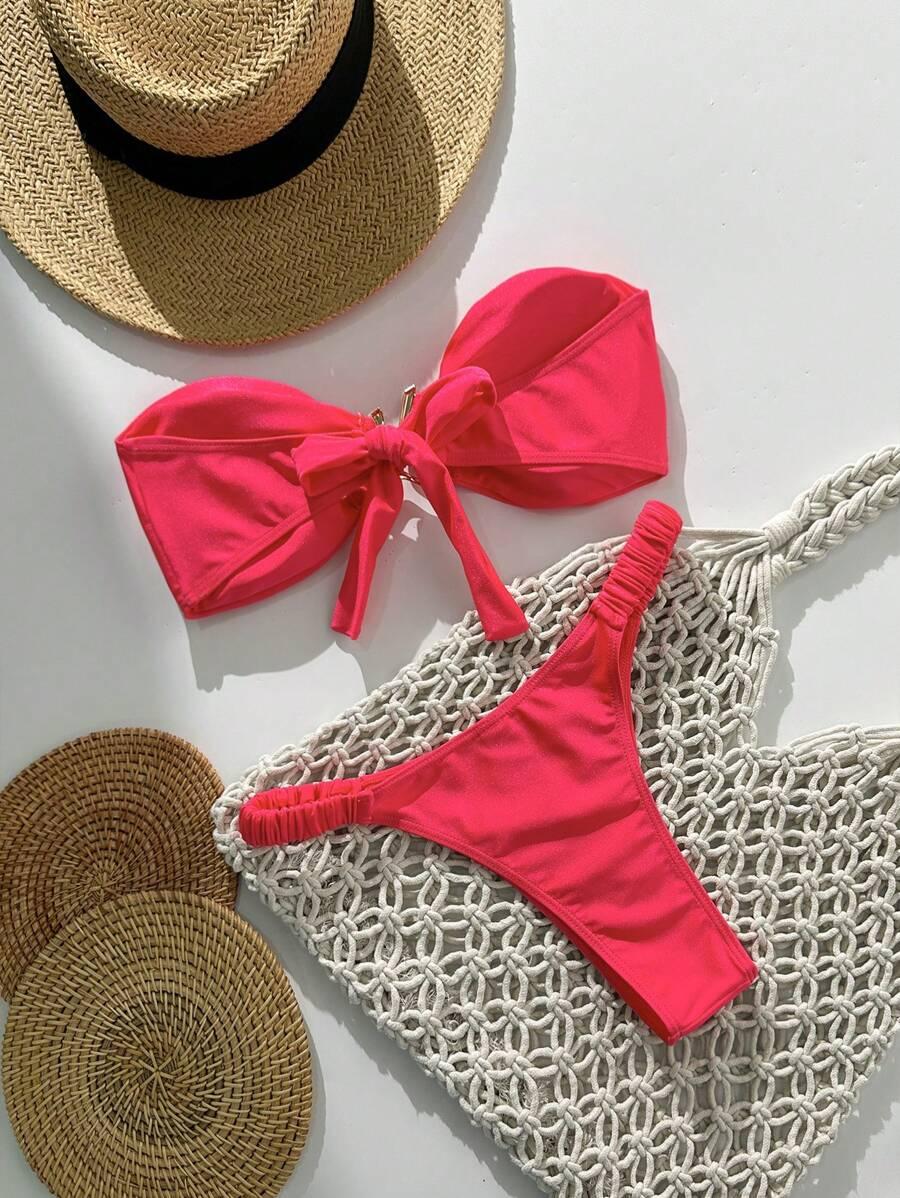 RÓŻOWY KOMPLET BIKINI