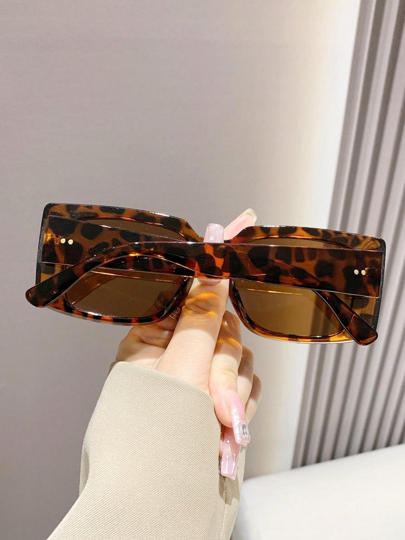 okulary przeciwsłoneczne leopard print