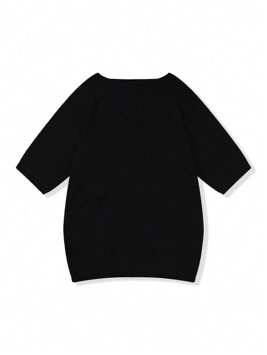 czarny dzianinowy sweter 