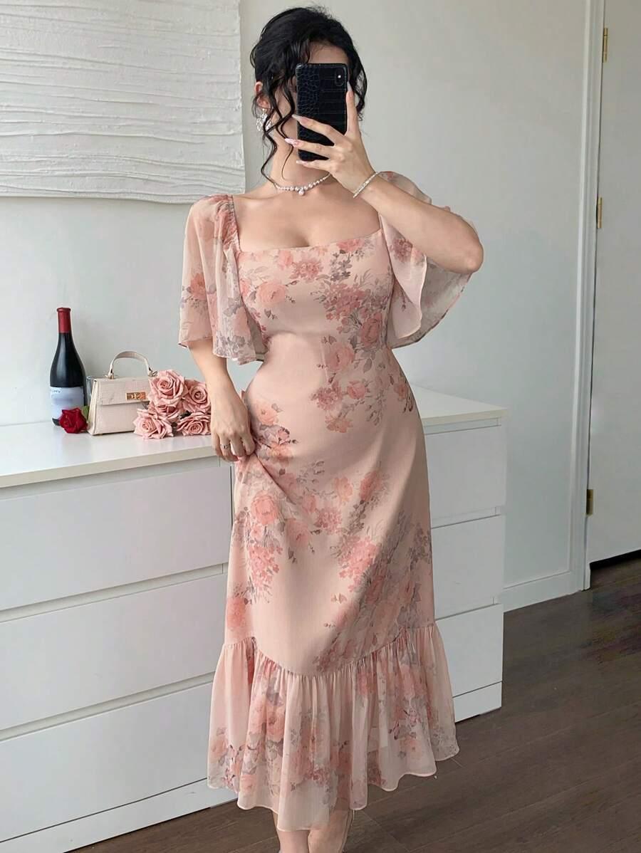 midi sukienka print 