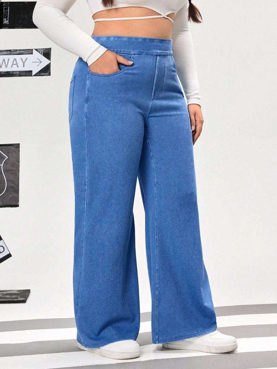 niebieskie spodnie casual