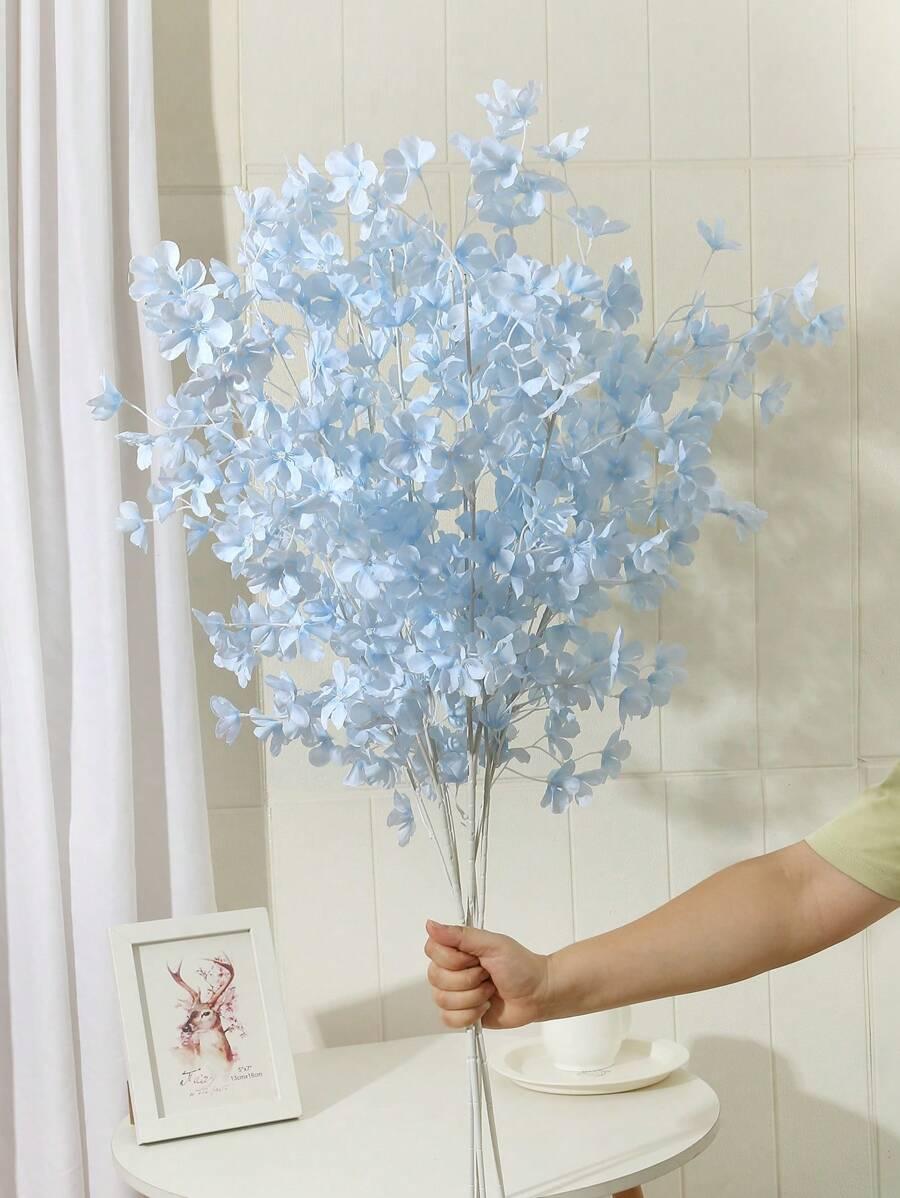 niebieskie sztuczne kwiaty 1szt.