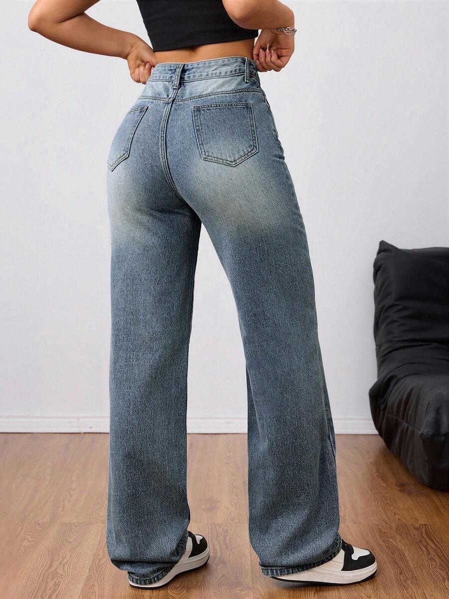 SPODNIE JEANS WYSOKI STAN