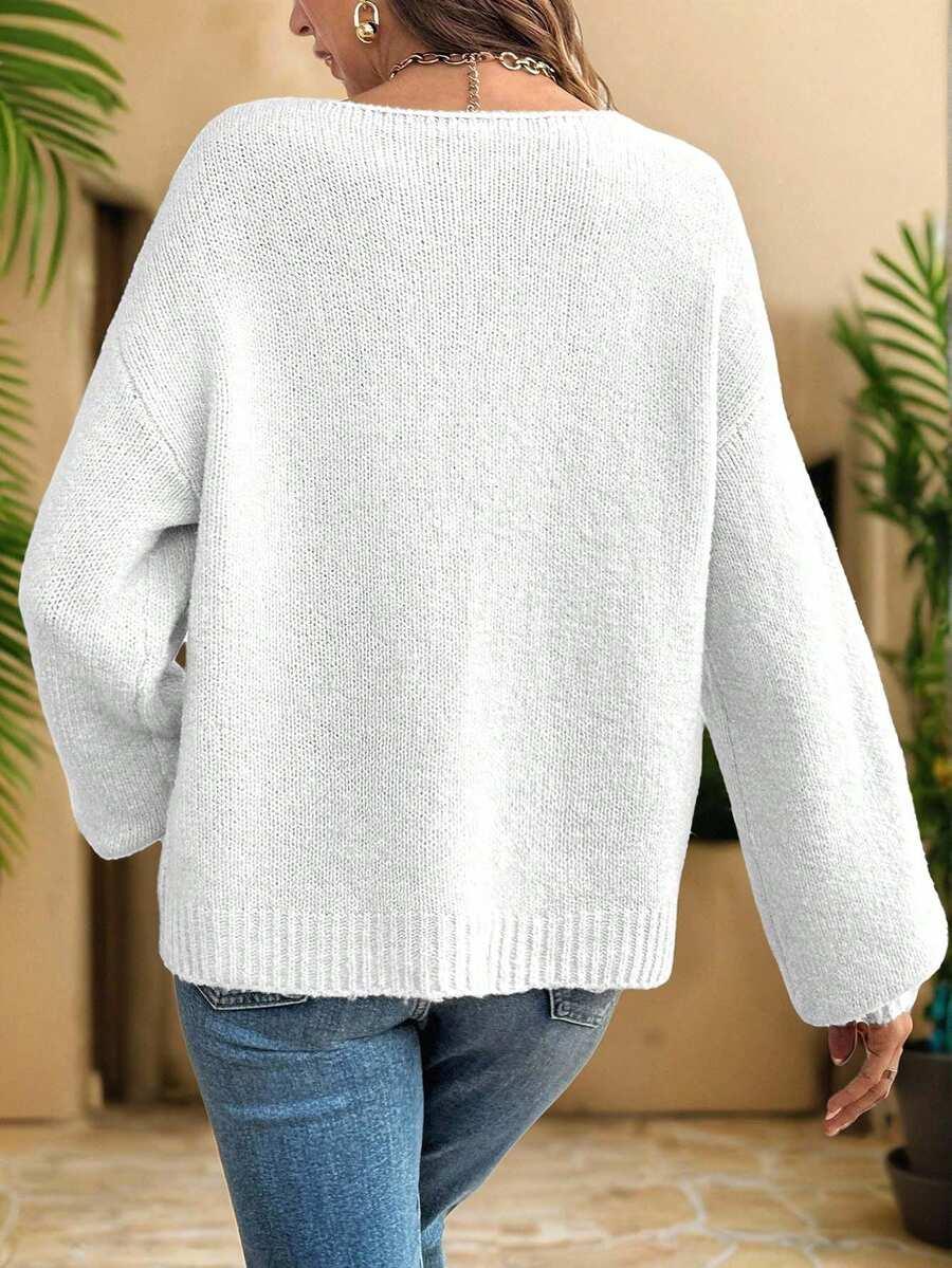 SWETER DŁUGI RĘKAW WIĄZANIE