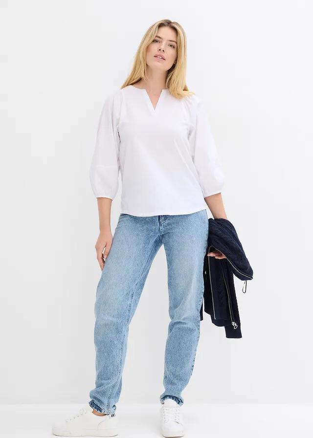 BIAŁA BLUZKA V NECK 